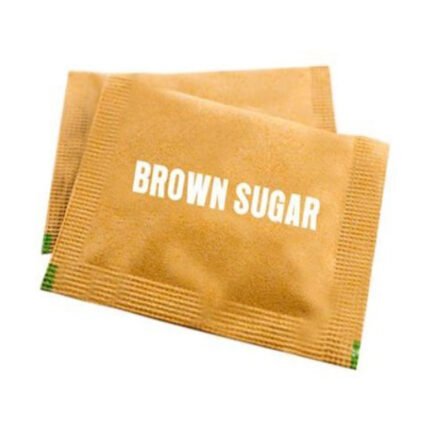 Brown Sugar sachet 30 gram – pack of 100: Convenient single-serving sachets for your kitchen or café. Perfectly portioned for sweetening drinks.