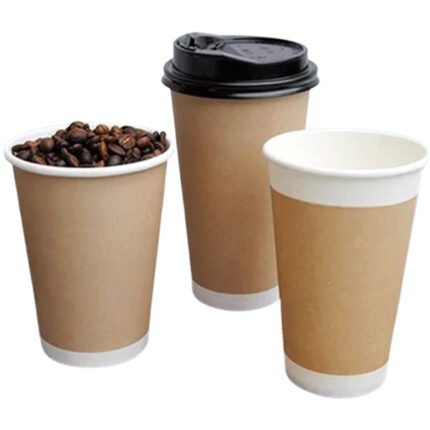 Coffee Cup Double wall with lid – 50pcs