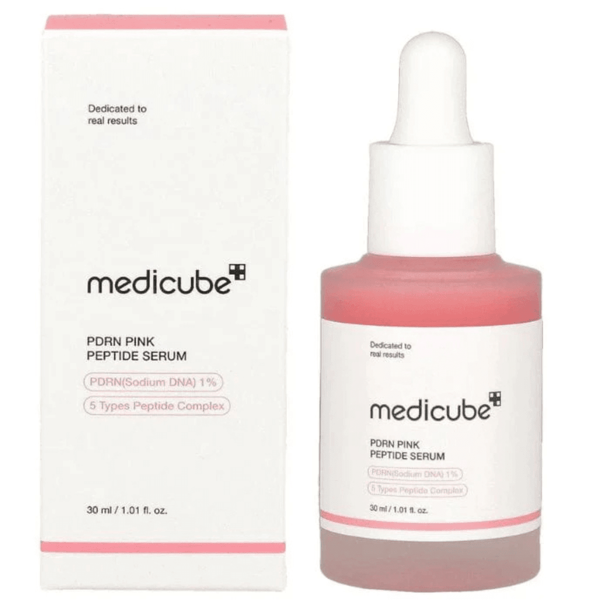 Medicube PDRN Pink Peptide Serum 30ml | Restomart Medicube PDRN Pink Peptide Serum 30ml with peptides & hydration