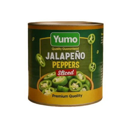 Yumo Sliced Jalapeño Peppers can – premium green chili slices packed fresh
