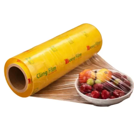 DewDrop cling film roll by DewDrop wrapping a bowl of fresh fruits on a kitchen surface