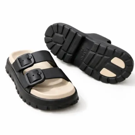 Men Double Strap Platform Slide Sandals in Lahore